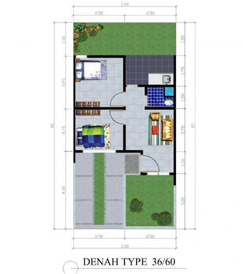 Biasanya rumah type 36 di bangun di atas lahan berukuran 6 x 10 m atau 8 x 9 m. Berbagai Pilihan Denah Rumah Minimalis Type 36