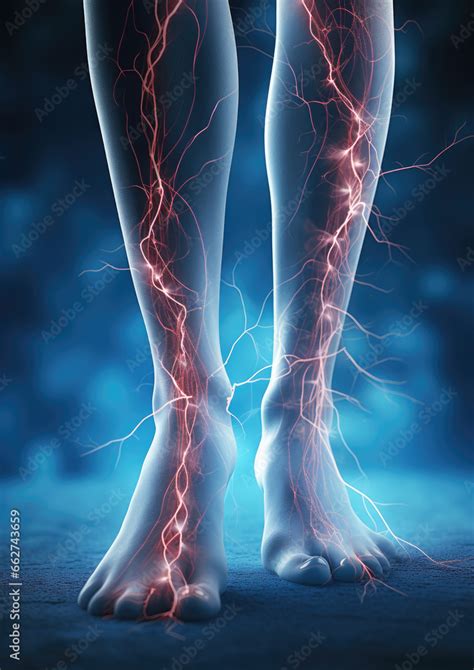 Human Legs With Varicose Veins Diseased Vessels Phlebology Pathology