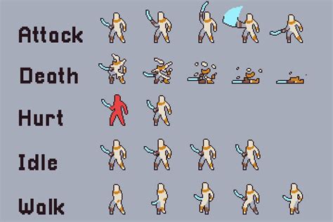 Free Desert Enemy Sprite Sheets Pixel Art Craftpix Net Pixel Art Pixel Art Characters