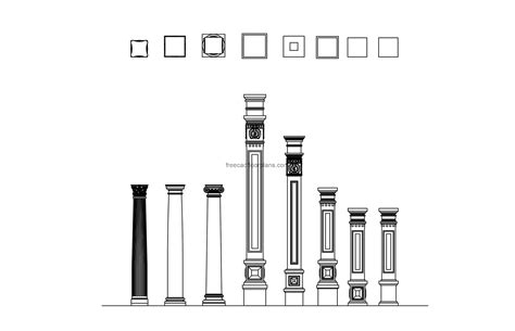 Classical Columns Autocad Block Planelevations Free Cad Floor Plans