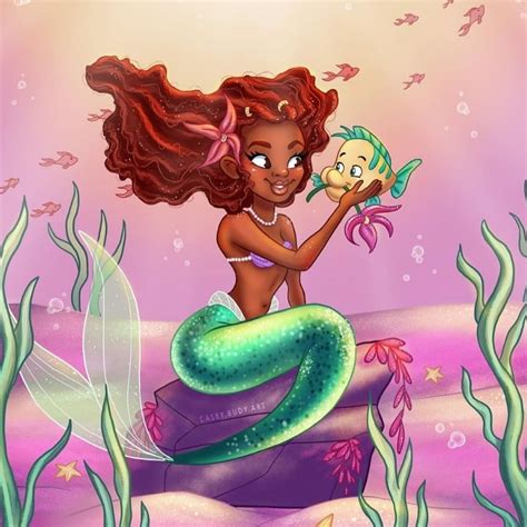 Sunday Funday 🌊🐠🌊🐠🌊🐠🌊🐠🌊🐠🌊🐠🌊 Disney Little Mermaids African American Mermaid The Little