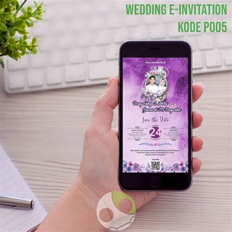 Jual Undangan Digital Pernikahan Tunangan Ulang Tahun Kode P005a