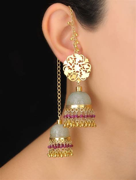 Sale Modern Gold Jhumka Designs In Stock