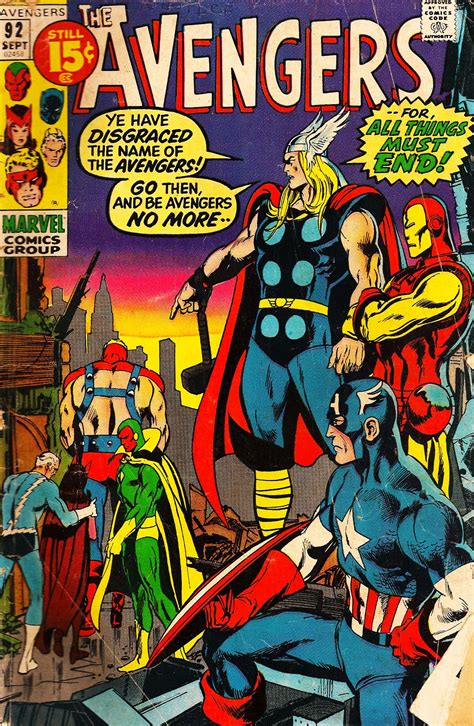 The Avengers 92 Sept Vintagecomicscovers Marvel Comics Covers