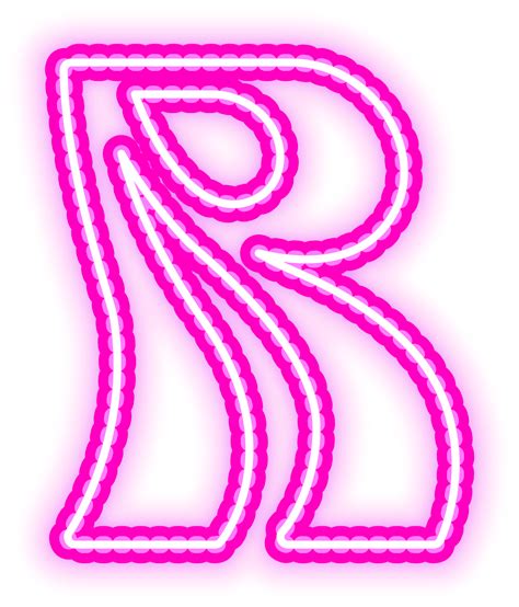 Pink Neon Letters Logo R 33556827 Png