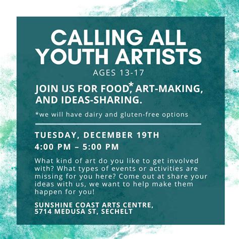 Calling All Youth Artists Sunshine Coast Arts Council