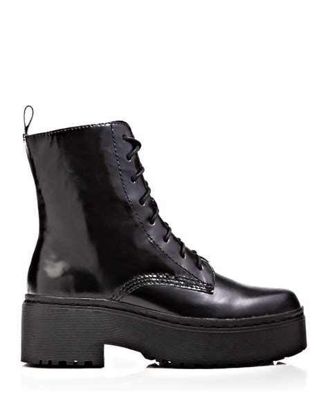 Jeffrey Campbell Lace Up Platform Combat Boots Finnick In Black Lyst