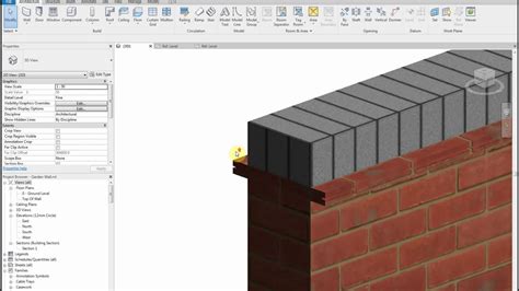 Revit Brick Soldier Course With Tile Crease Youtube