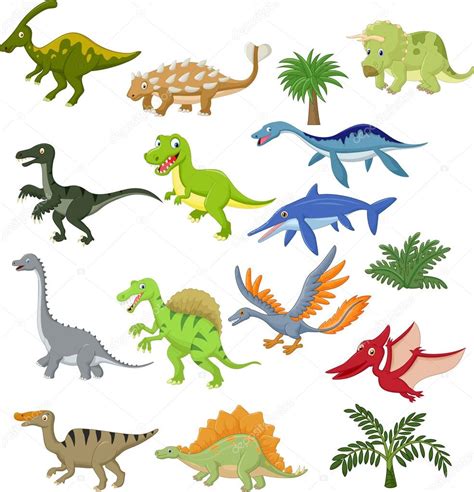Dinosaur Cartoon Set Stock Vector Image By ©tigatelu 49600691
