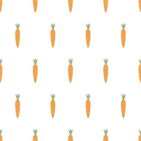 Premium Vector Seamless Pattern With Carrots On A White Background