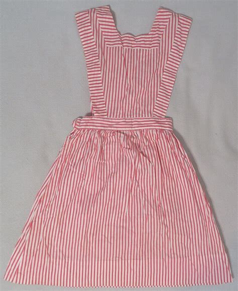 Candy Striper Smock Pinafore Vintage Dress W500 Hour Gem