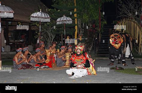 Barong And Kris Dance With Gamelan Orchestra Ubud Bali Indonesia