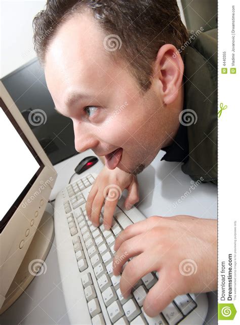 Computer Geek Stock Image Image Of Expression Tipping