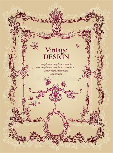 Vintage Frame Vector Stock Vector Illustration Of Engraving 14655141