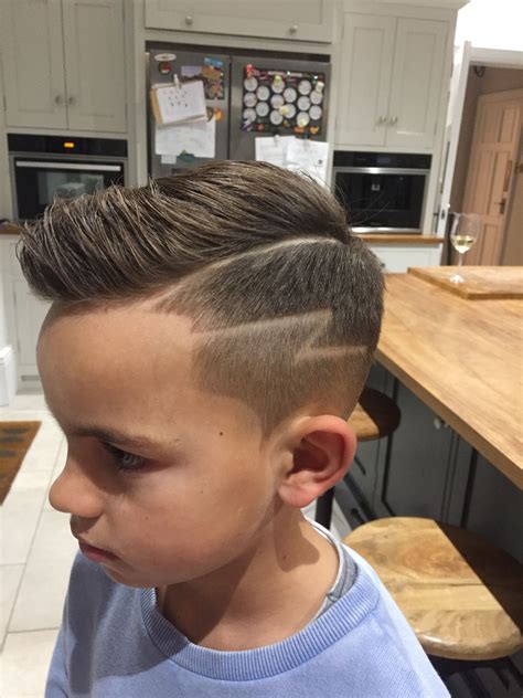 1 zip file that contains 5 file formats: Boys haircut with lightning bolt design. #boyshaircut # ...