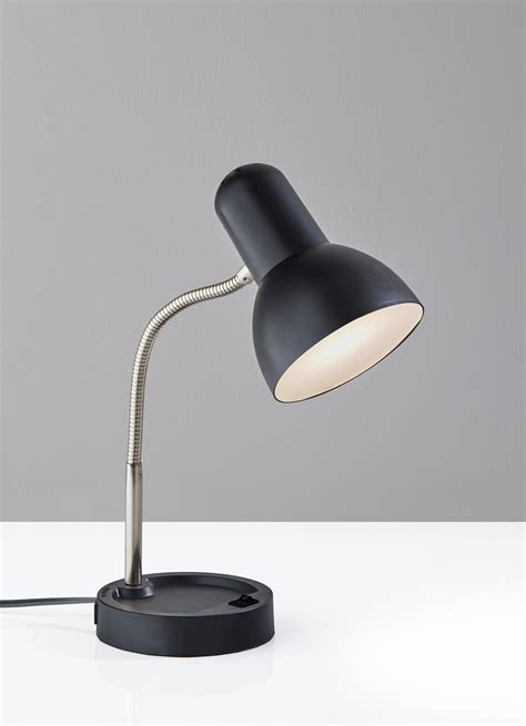 Mainstays Led Gooseneck Desk Lamp With Catch All Base And Ac Outlet