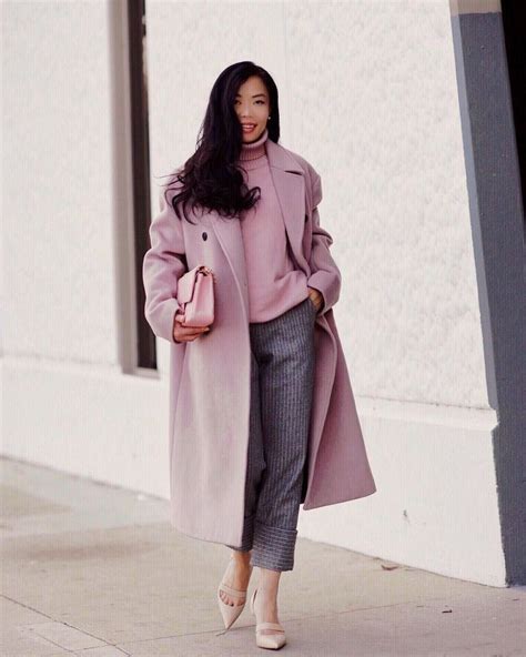 Latest Pink Pastel Coat Outfit Ideas Leather Coat Outfit