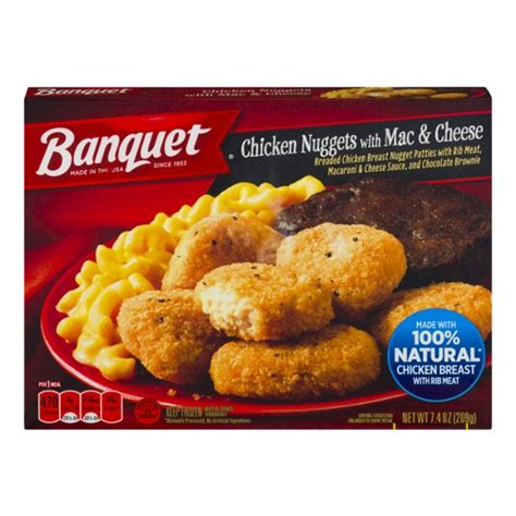 Save On Banquet Chicken Nugget Meal With Corn And Mac And Cheese Order