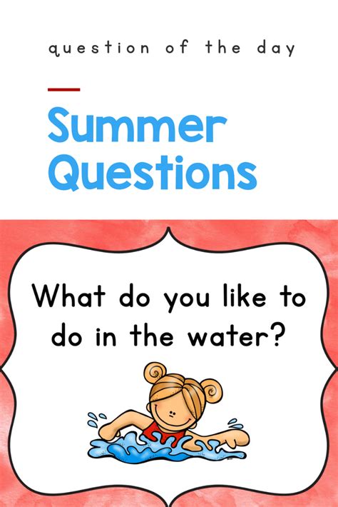 Morning Meeting Questions For Summer Conversation Starters Teaching