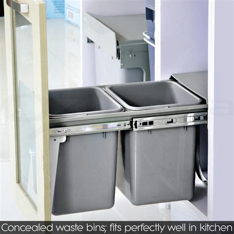 We are present all over india to help you design and realize the kitchen and wardrobe of your dreams. Cefito Pull Out Bin Kitchen Slide Out Rubbish Waste Basket Twin Cabinet 30L 40L | eBay