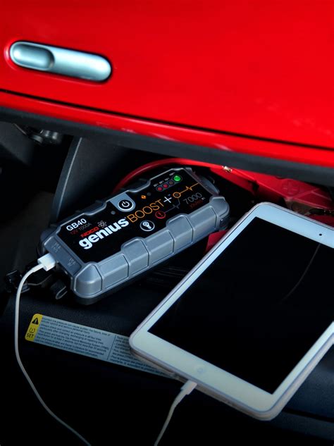 Since the battery is located in the engine compartment, where flammable gases may be. Safely jump start a dead battery in seconds with Genius ...