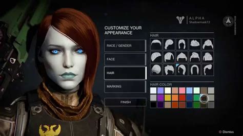 Destiny Character Creation Options Youtube