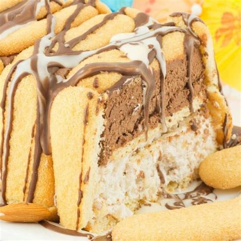 The process of making ladyfingers is that of adding air into eggs. Ice cream cake with lady fingers | Desserts, Dessert ...