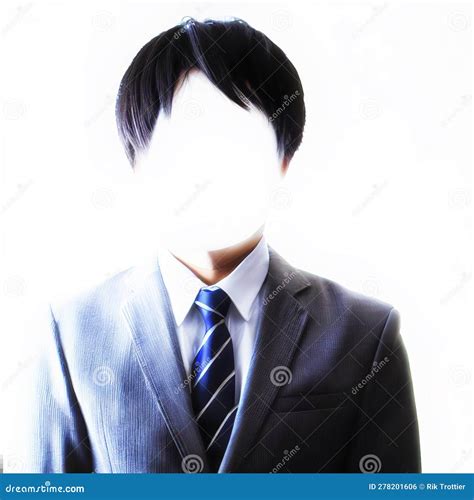 The Man With No Face In Suit Stock Illustration Illustration Of