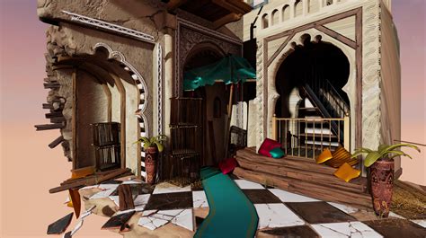 My First Personal Project Stylised Market Diorama — Polycount