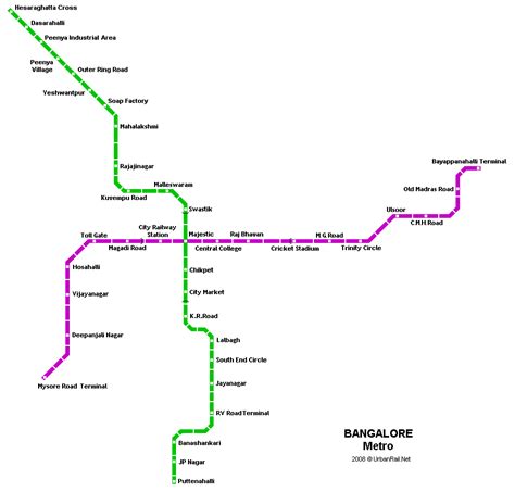 Bangalore Namma Metro Map Calendar 2024