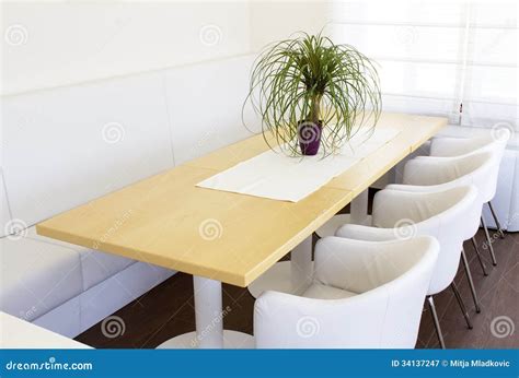 Business Table With Chairs Stock Image Image Of Company 34137247