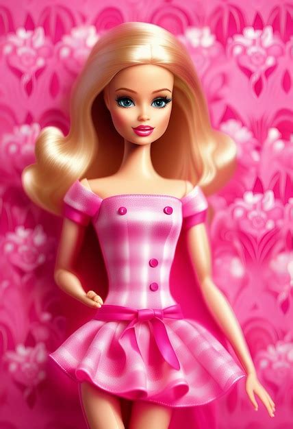 Premium Ai Image Generative Ai Doll With Blonde Hair Barbie Doll