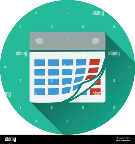 Calendar Icon Flat Design Vector Illustration Stock Vector Image