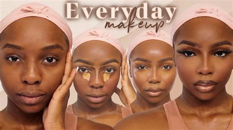 my go to flawless drugstore everyday darkskin makeup routine for black woc youtube