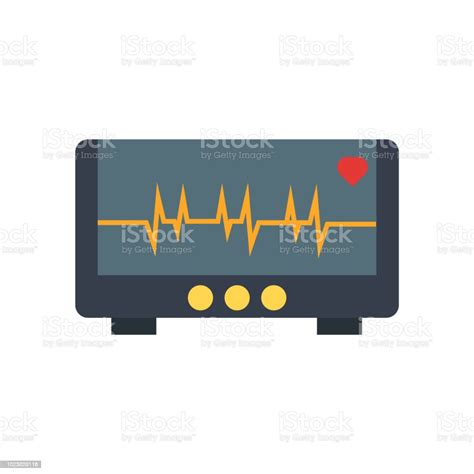 Cardiogram Pictogram Vector Teken En Symbool Geïsoleerd Op Een Witte