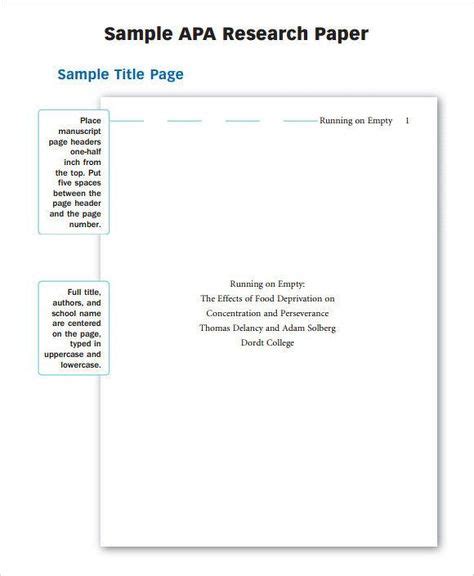 Apa Format Sample Essay Template