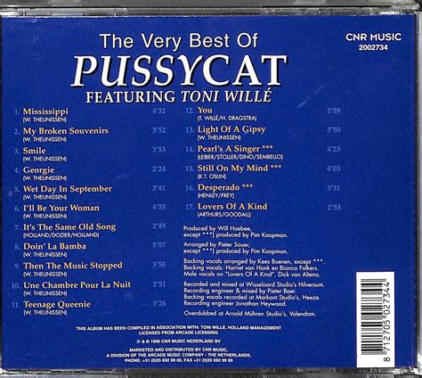 The Very Best Of Pussycat Featuring Toni Willé Pussycat Cd Album Musique