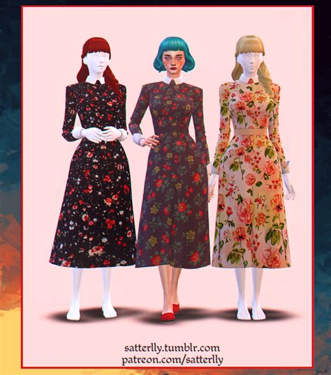 Dress Dayna Satterlly Sims Sims 4 Clothing Sims 4