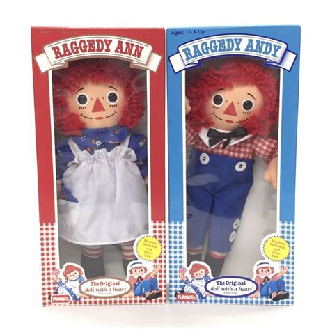 playskool 1989 original raggedy ann and andy dolls new in box playskool raggedy raggedy ann