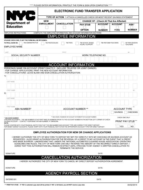 Doe Direct Deposit Fill Out And Sign Online Dochub
