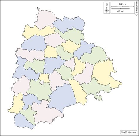 Telangana Outline Map
