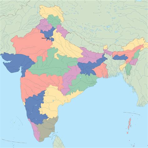India Vector Map Eps Illustrator Map Vector World Maps