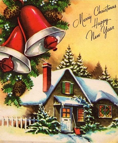 Vintage Christmas Cards With Bells Yahoo Image Search Results