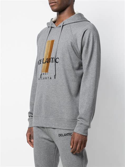 Shop Delantic Logo Print Hoodie With Express Delivery Farfetch