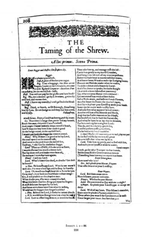 The Taming Of The Shrew Facs 1st Folio 1623 Online Library Of Liberty