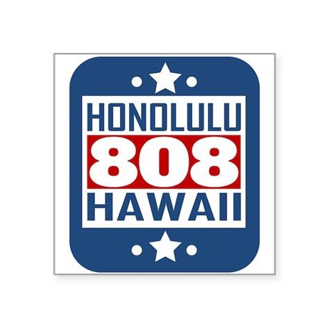 808 Honolulu Hi Area Code Sticker Square 808 Honolulu Hi Area Code