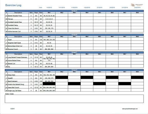 Anyone have a good resource they wouldn't mind. Workout Log Template - https://www.spreadsheetshoppe.com/
