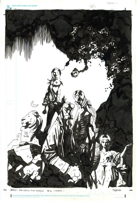 Albert Moy Original Comic Art Bprd The Devil You Know By Mike Mignola
