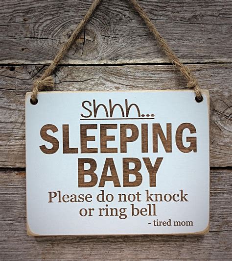 Shhhsleeping Baby Baby Sign Nursery Sign Baby Decor Etsy