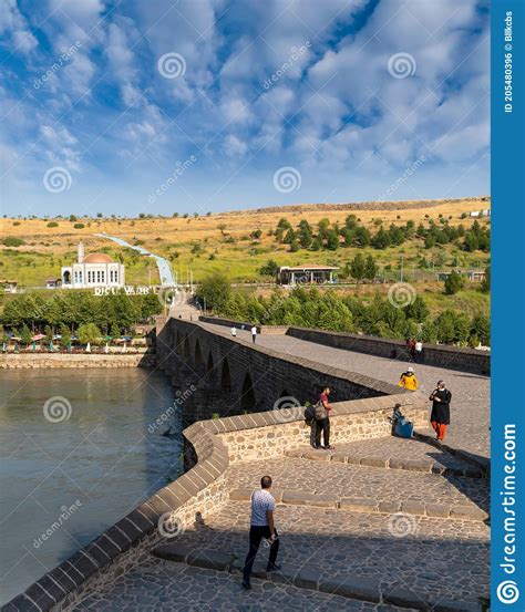 Diyarbakir Turkey September 17 2020 View Of The Ten Eyed Bridge On